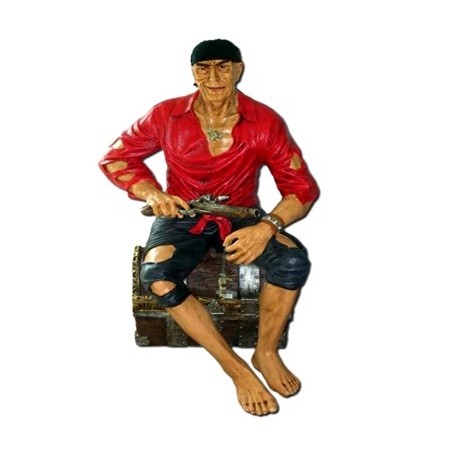 Pirat siedzący 135 cm - figura reklamowa