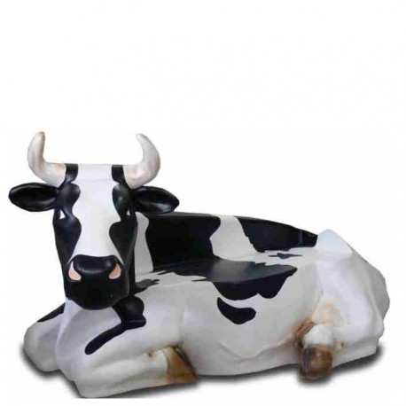 Krowa leżąca - ŁAWKA 98 cm - figura reklamowa
