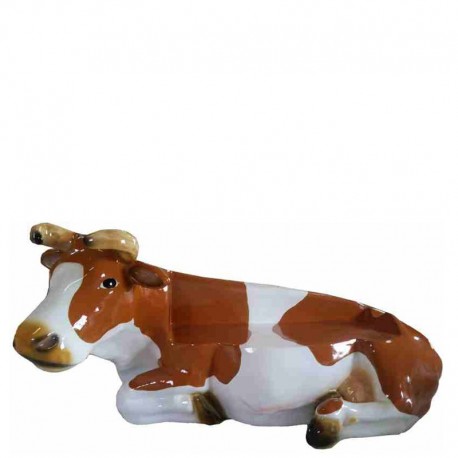 Krowa leżąca - ŁAWKA 98 cm - figura reklamowa